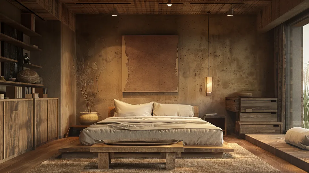 Phong cách Rustic trong nội thất phòng ngủ Phong cách Rustic