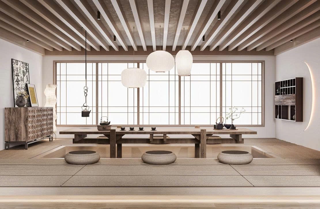 phòng khách ngồi bệt