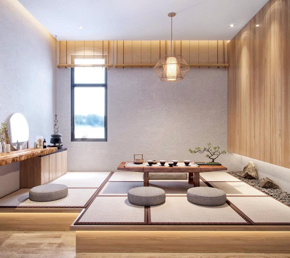 phòng khách ngồi bệt