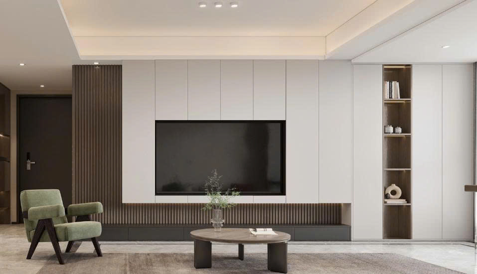 Thiết kế kệ tivi phòng khách