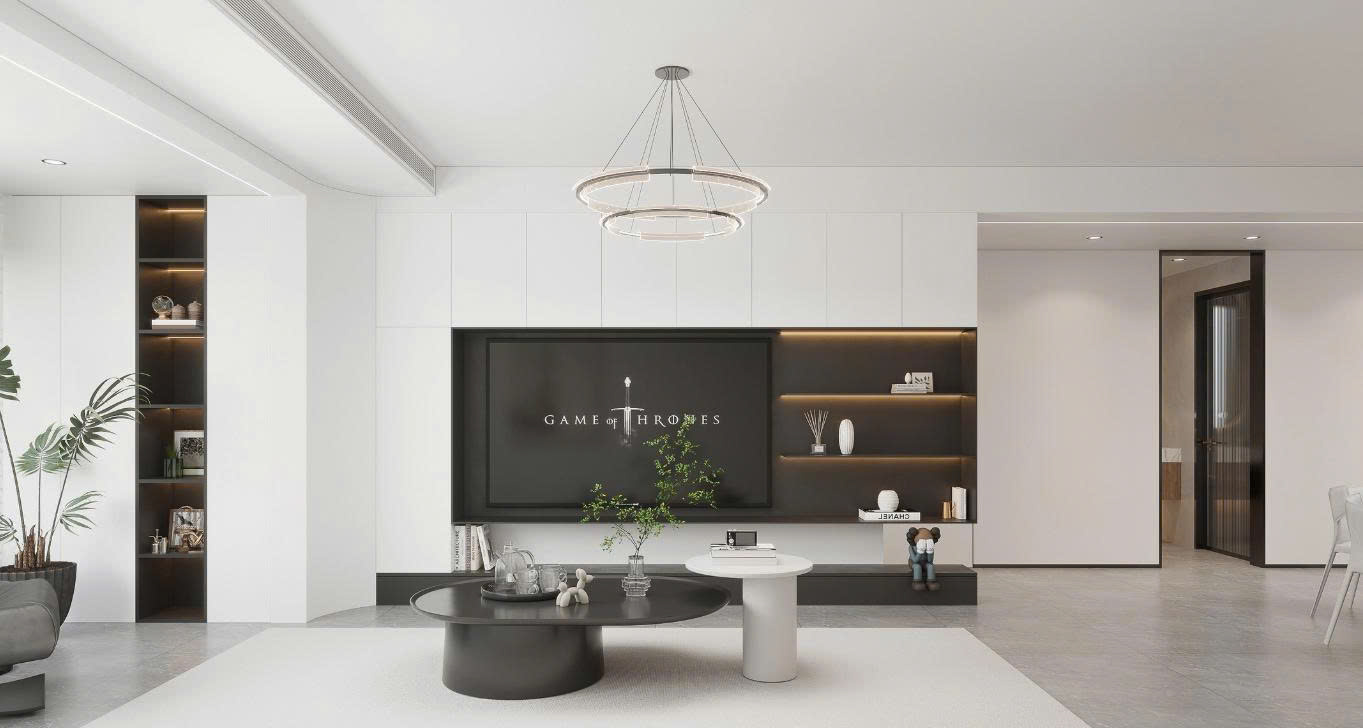 Thiết kế kệ tivi phòng khách