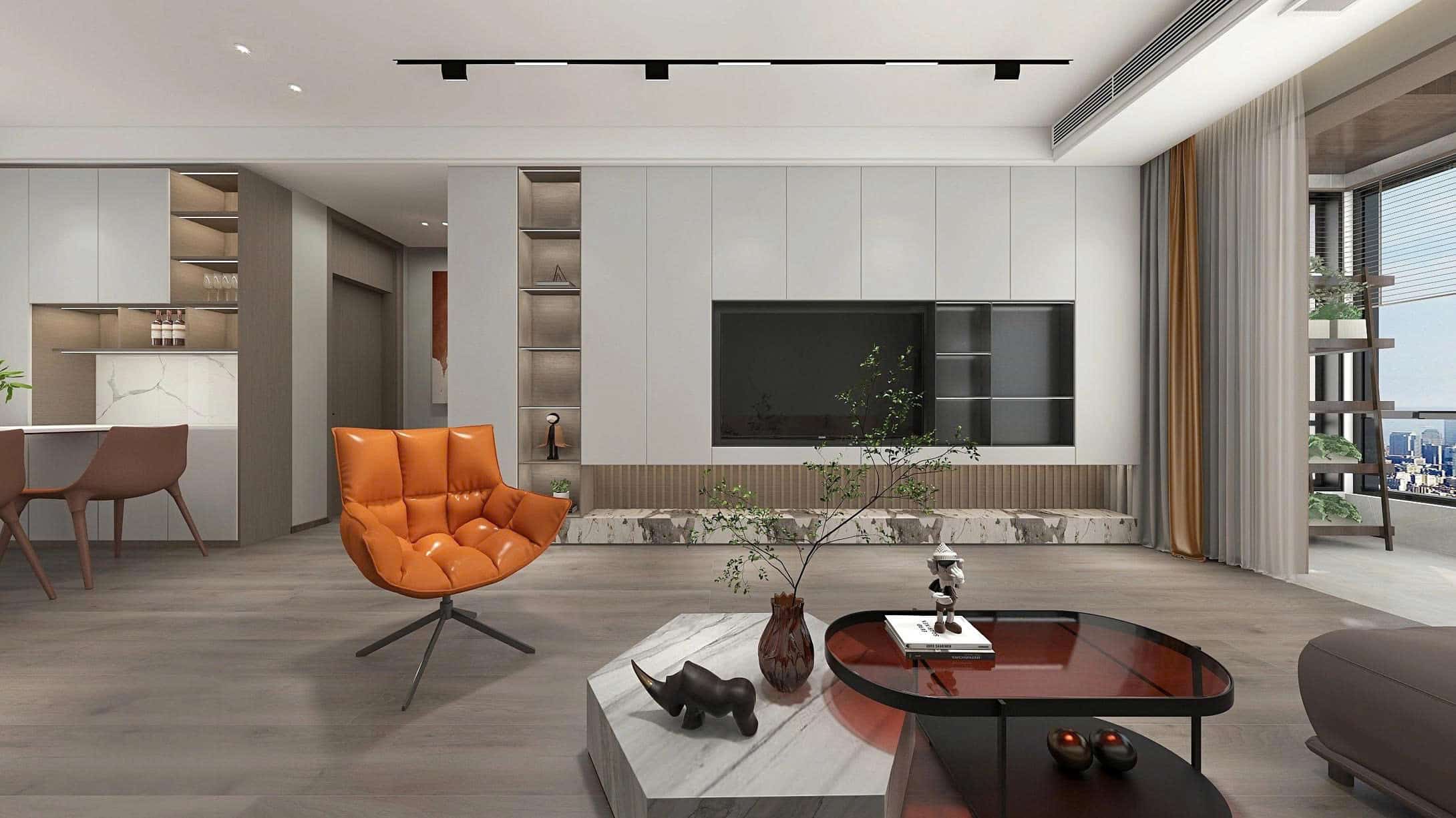 Thiết kế kệ tivi phòng khách