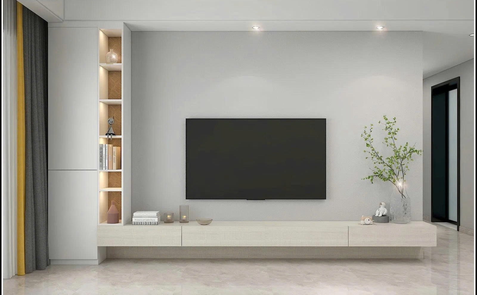 Thiết kế kệ tivi phòng khách