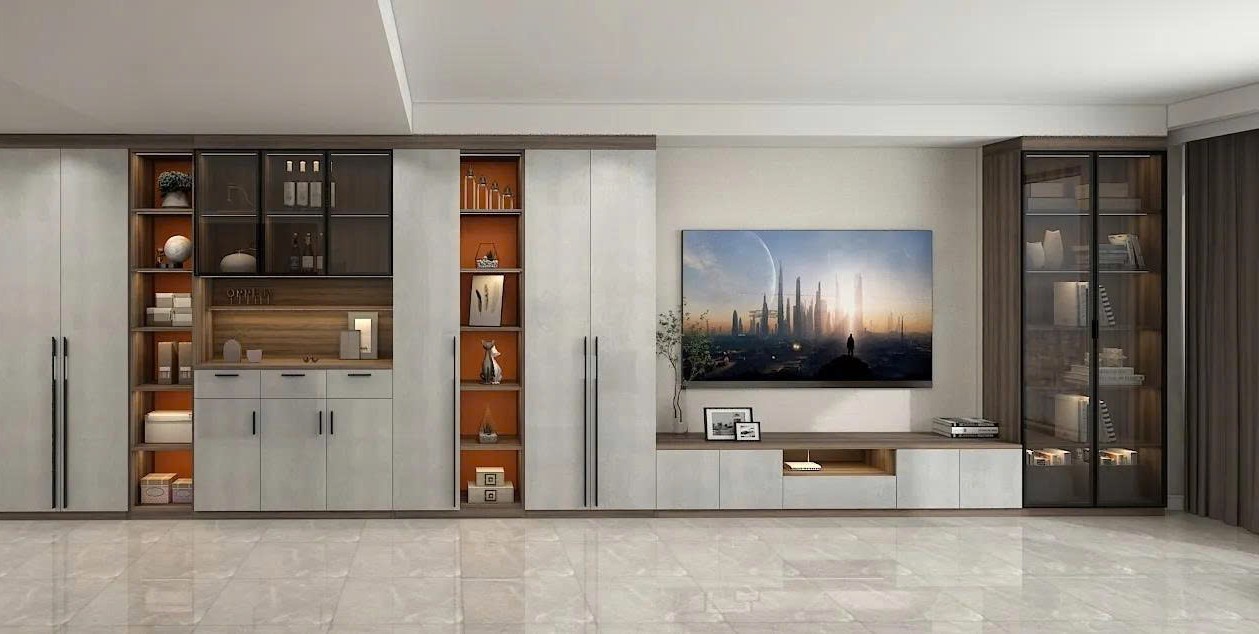 Thiết kế kệ tivi phòng khách