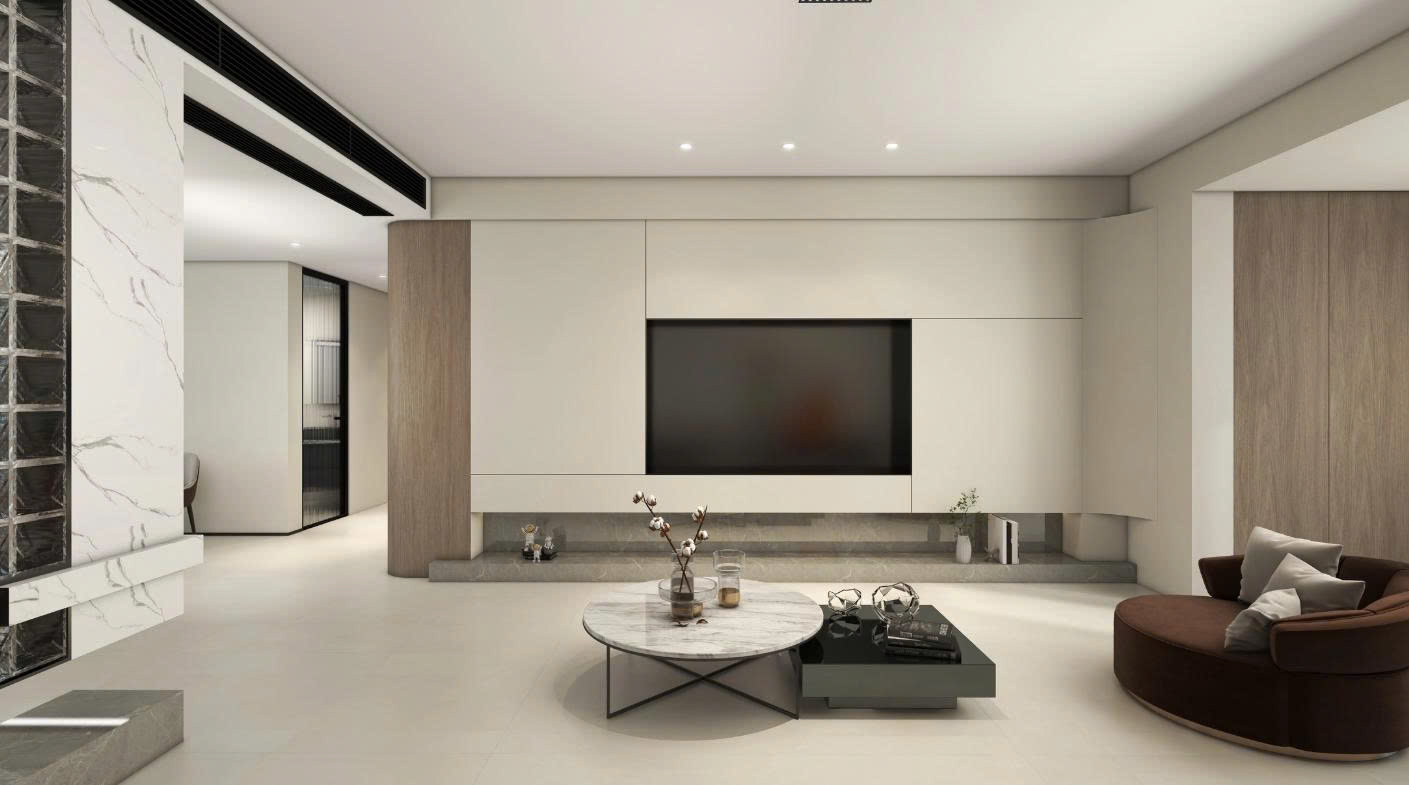 Thiết kế kệ tivi phòng khách