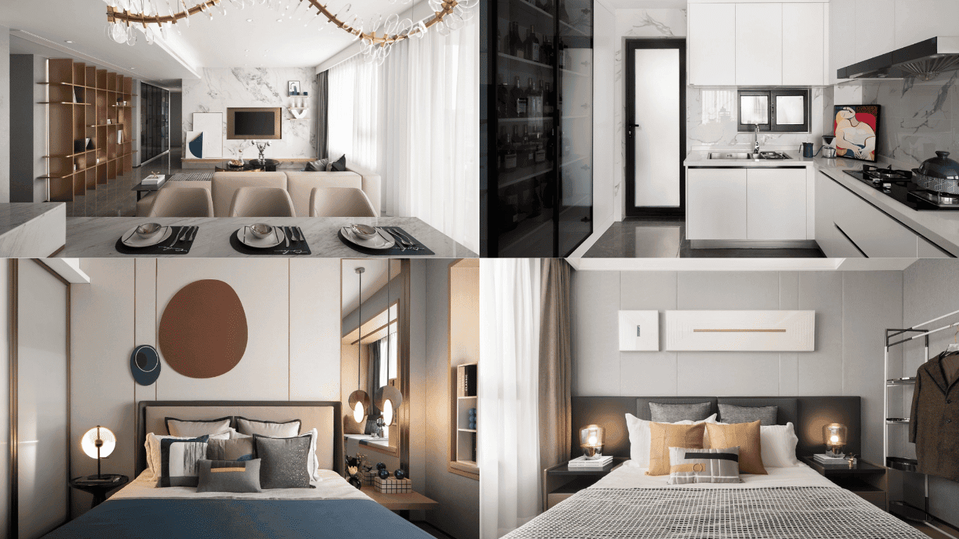 Bố trí nội thất chung cư 70m2