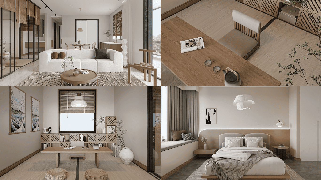 Chung Cư Phong Cách Nhật Bố trí nội thất Chung cư