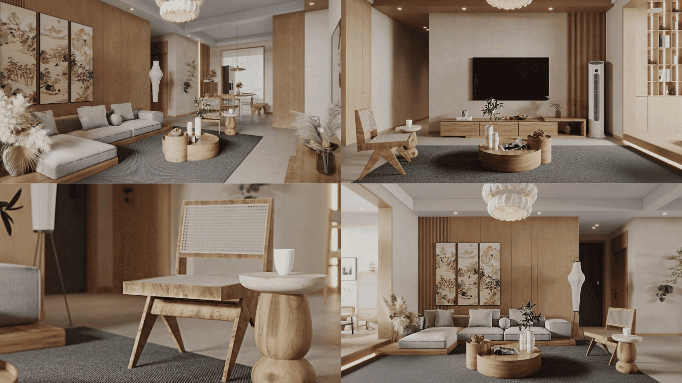 Chung Cư Phong Cách Nhật thiết kế nội thất chung cư