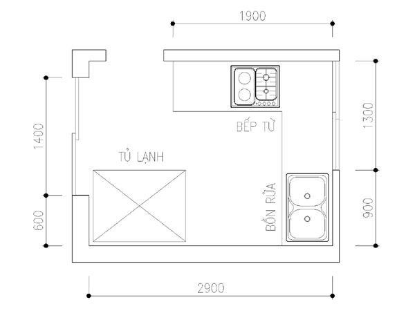 Diện tích nhà bếp Diện tích nhà bếp