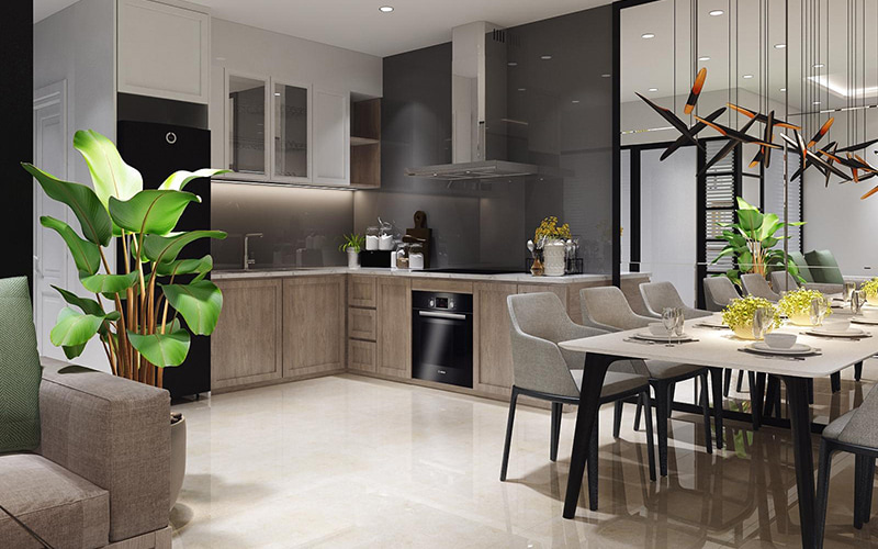 Phòng bếp nhà phố