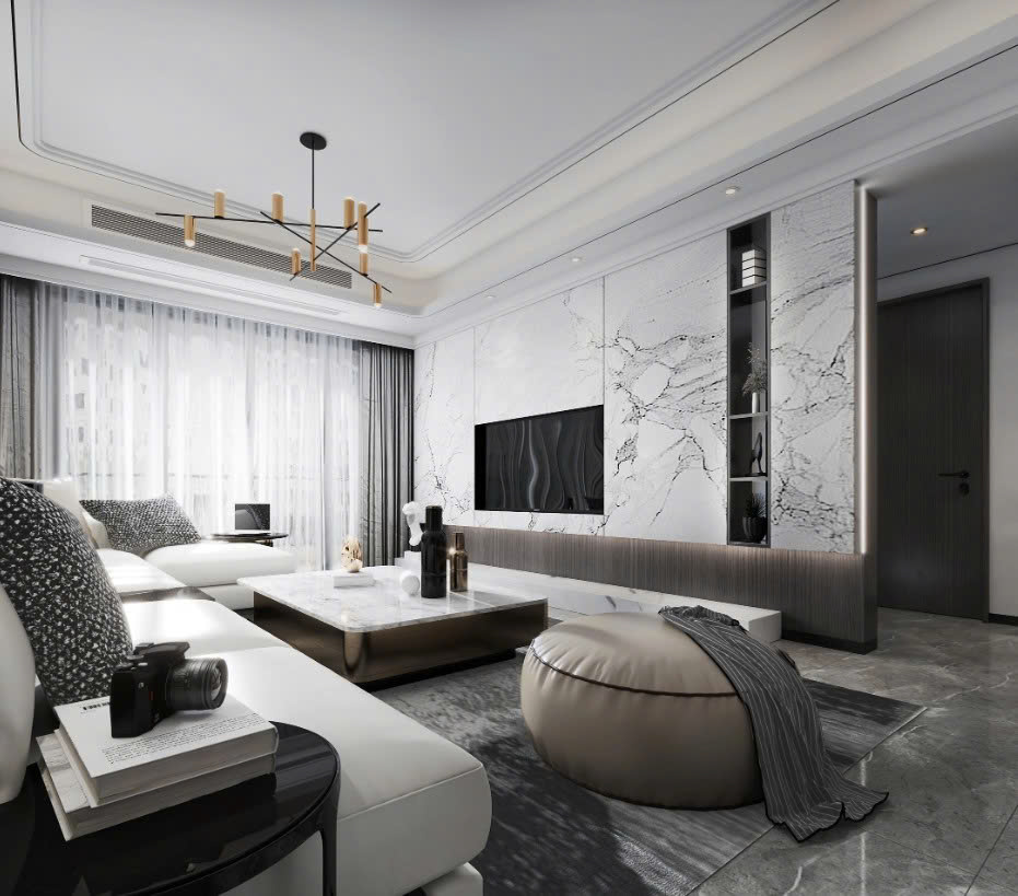 Phòng khách nhà ống 5m 