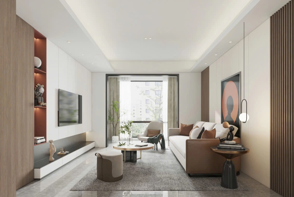 Phòng khách nhà ống 5m 