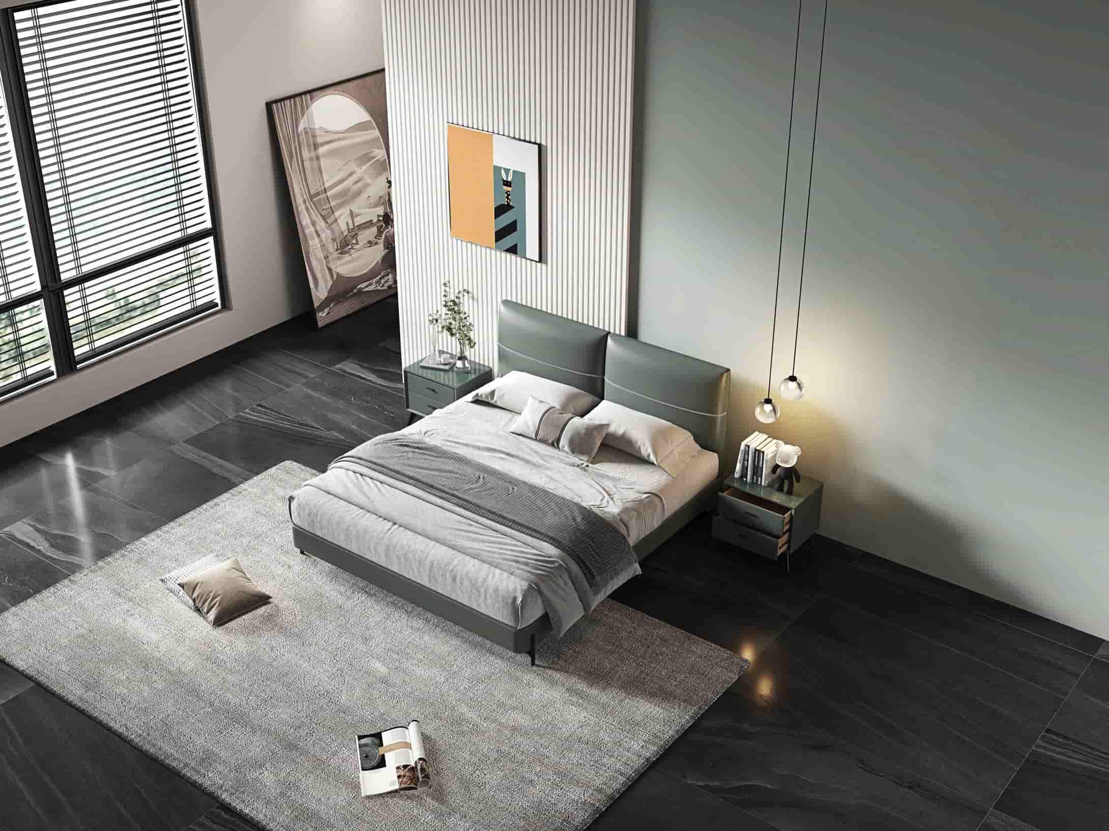 Phòng ngủ màu xám thiết kế phòng ngủ