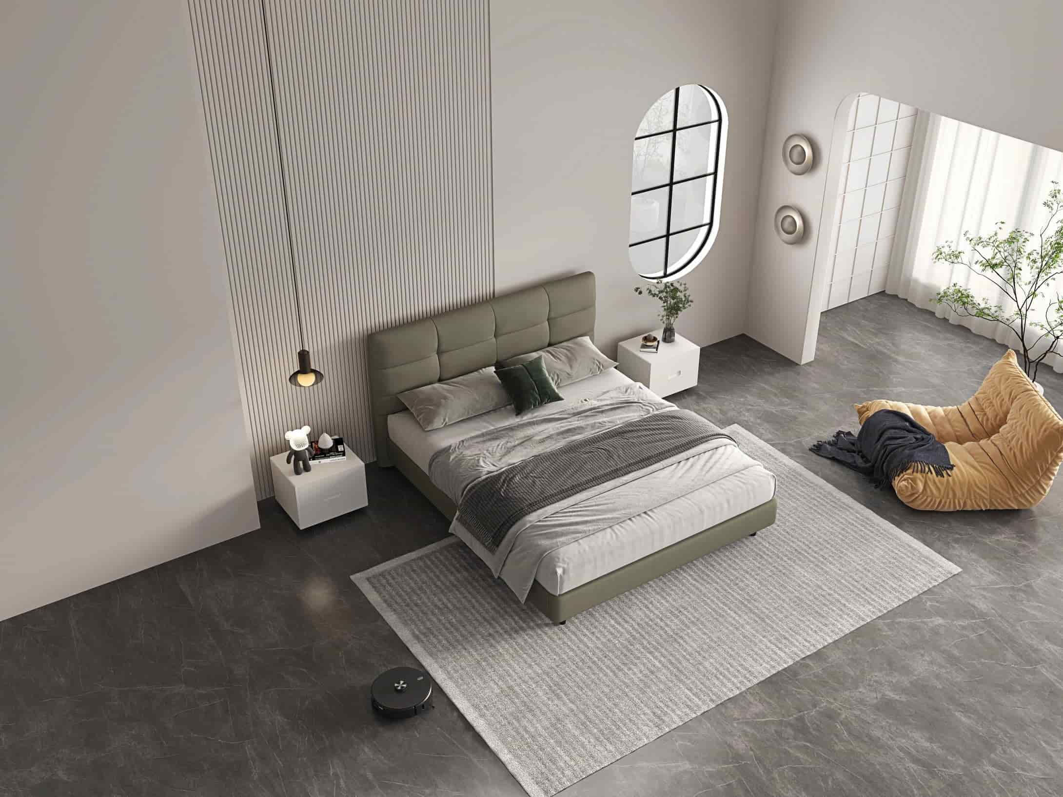 Phòng ngủ màu xám mẫu phòng ngủ đẹp