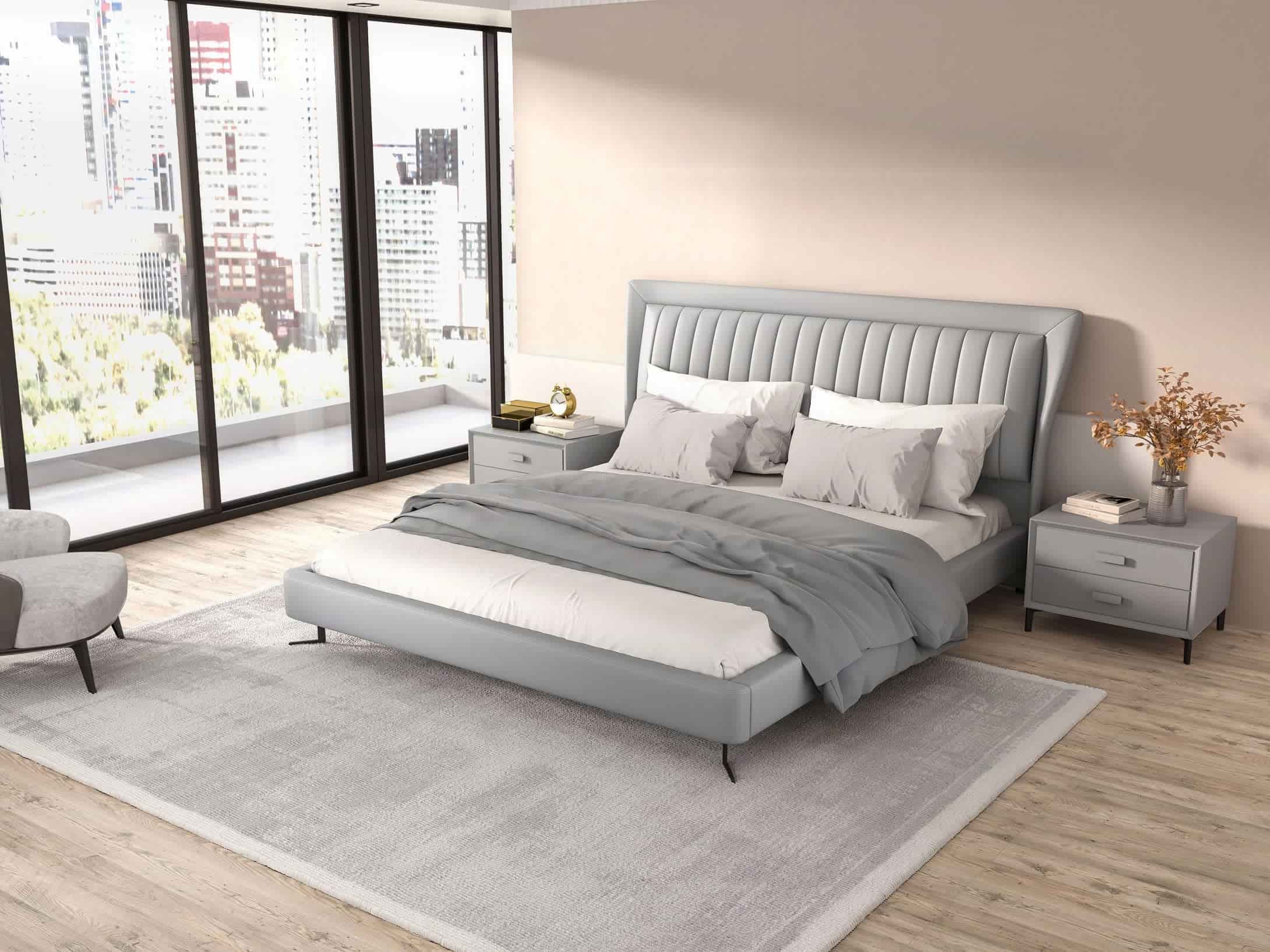 Phòng ngủ màu xám mẫu phòng ngủ đẹp