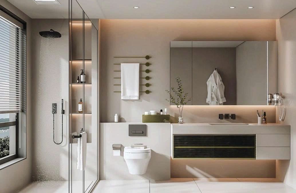 Bố trí nội thất nhà vệ sinh