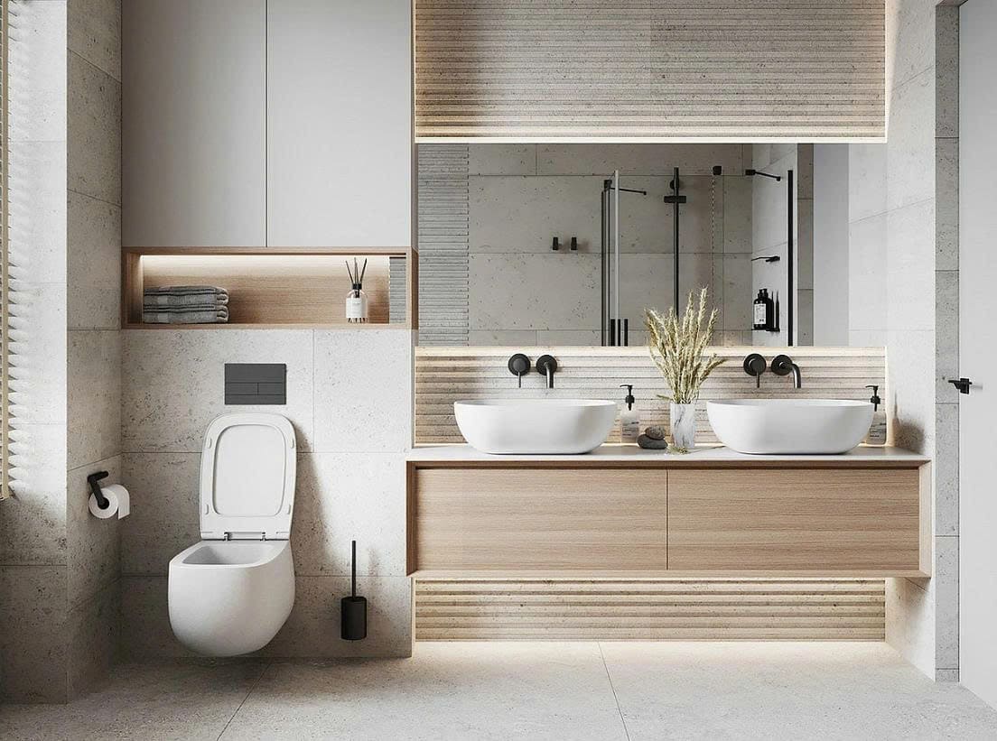 Bố trí nội thất nhà tắm