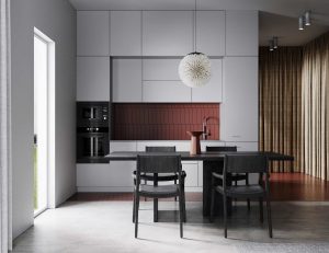 cách phối màu cho phòng bếp