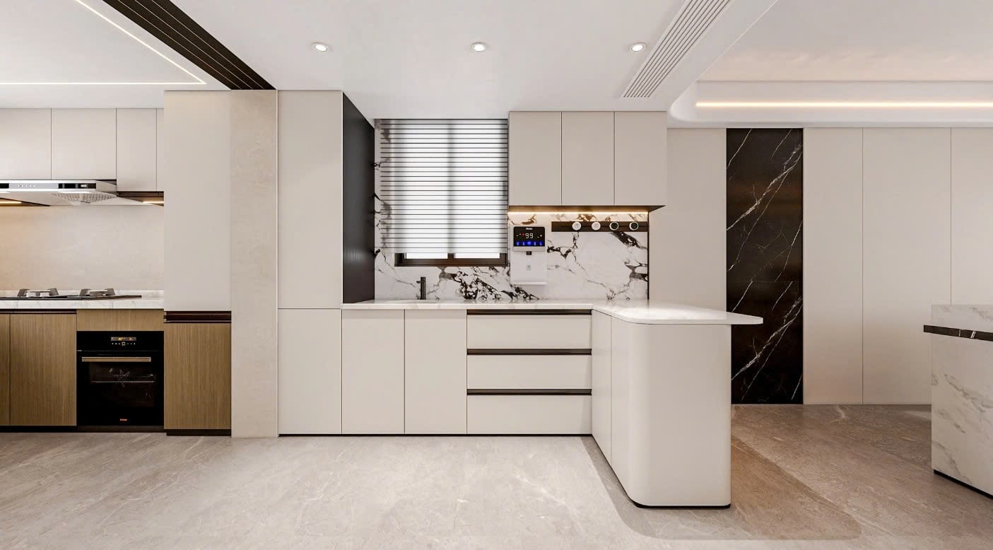 cách phối màu cho phòng bếp phối màu tủ bếp đẹp