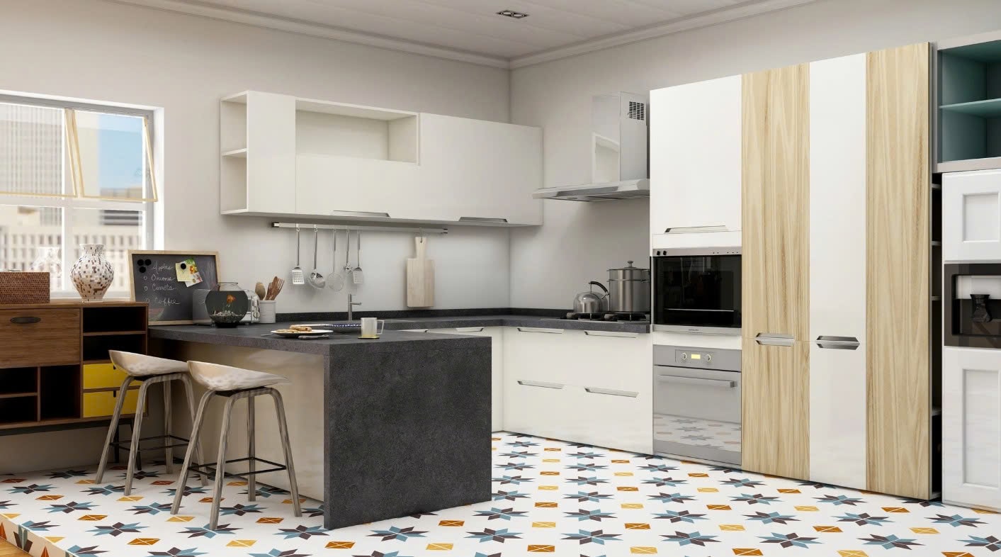 cách phối màu cho phòng bếp màu bếp theo phong thủy