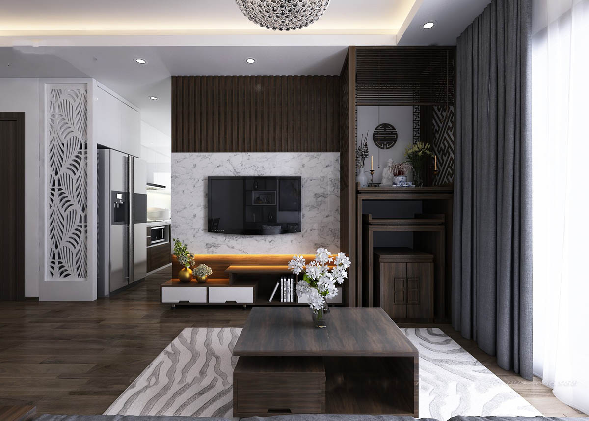 thiết kế phòng khách chung cư