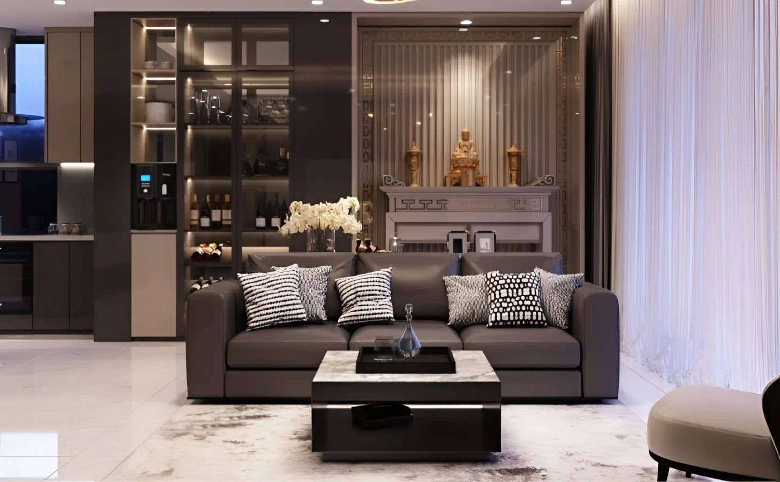 bàn thờ phòng khách