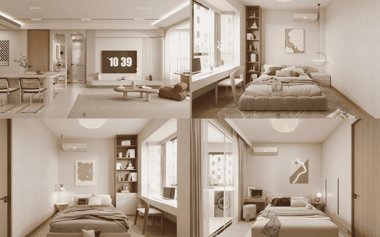 Chung Cư 3 Phòng Ngủ bố trí nội thất căn hộ đẹp