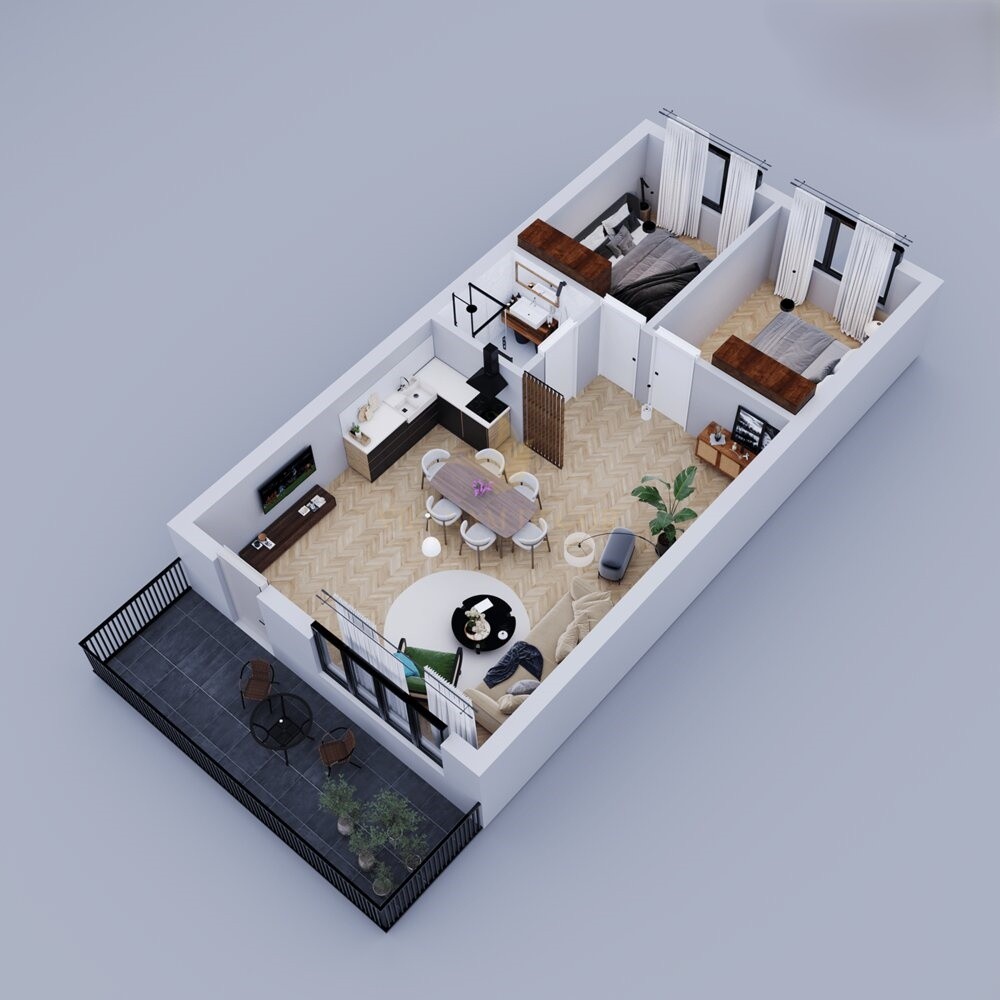 mẫu căn hộ 30m2 thiết kế căn hộ studio 30m2