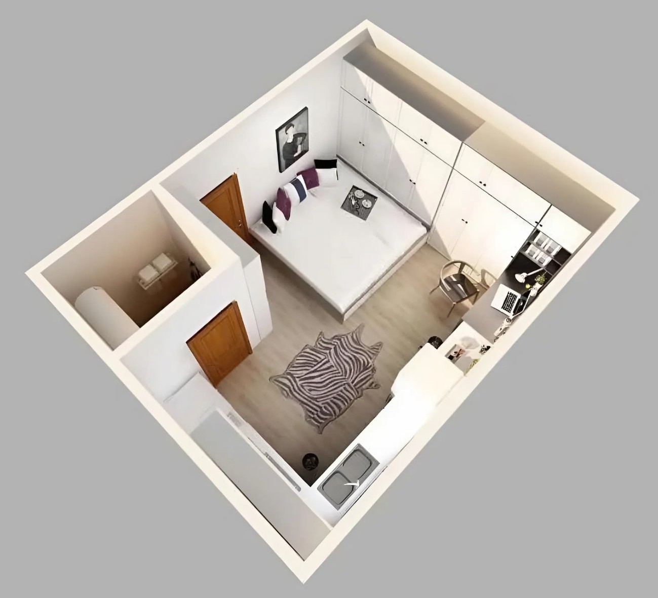 Mẫu căn hộ 30m2 căn hộ studio