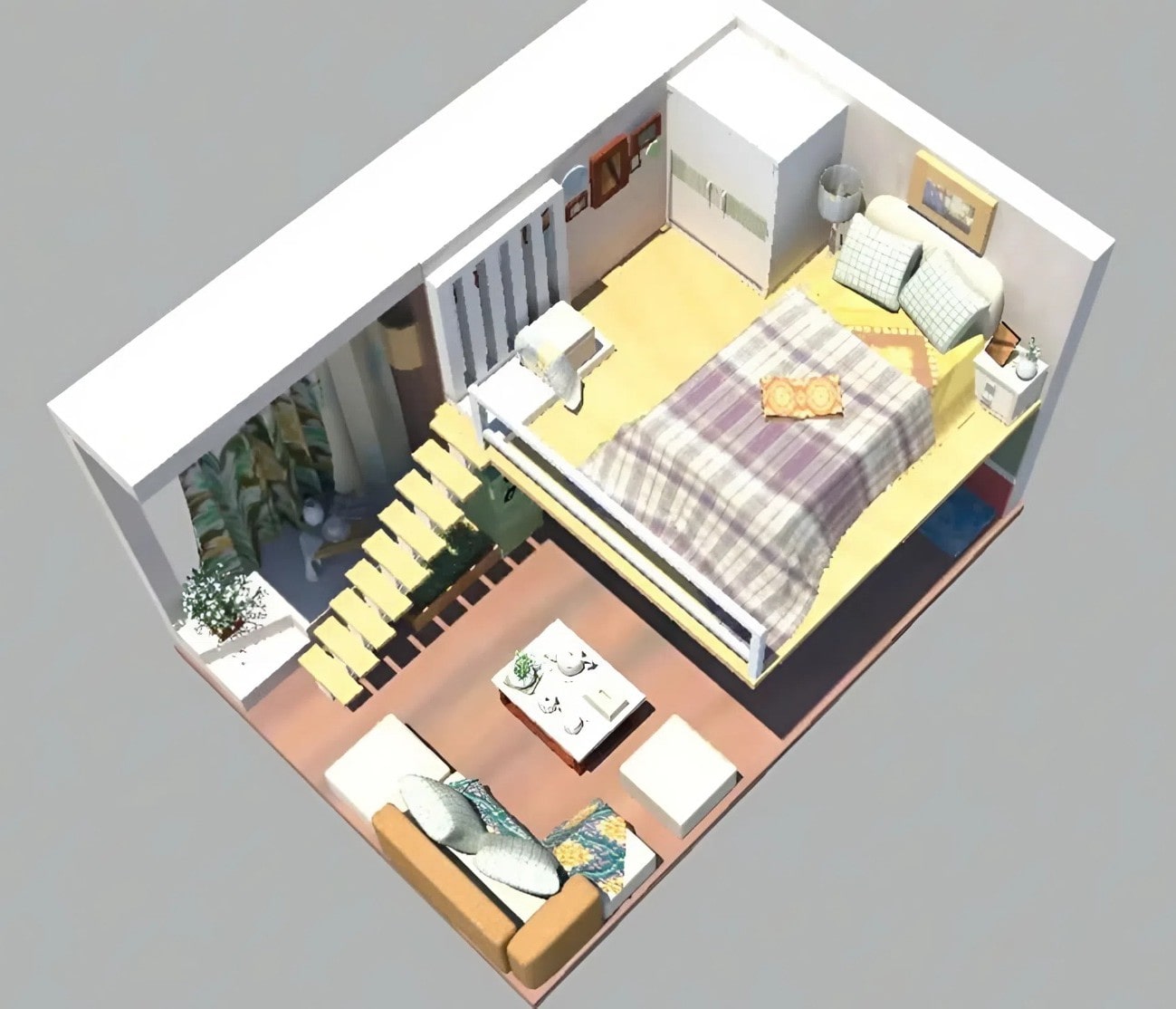 Mẫu căn hộ 30m2 căn hộ studio 30m2