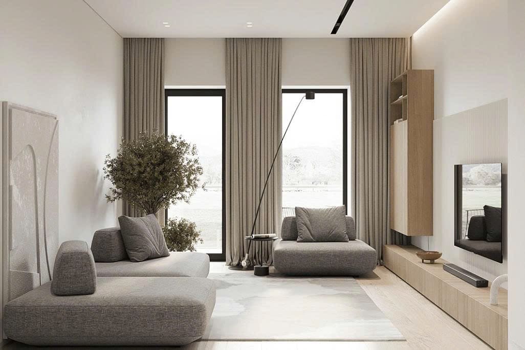 Nội Thất Phòng Khách Tối Giản