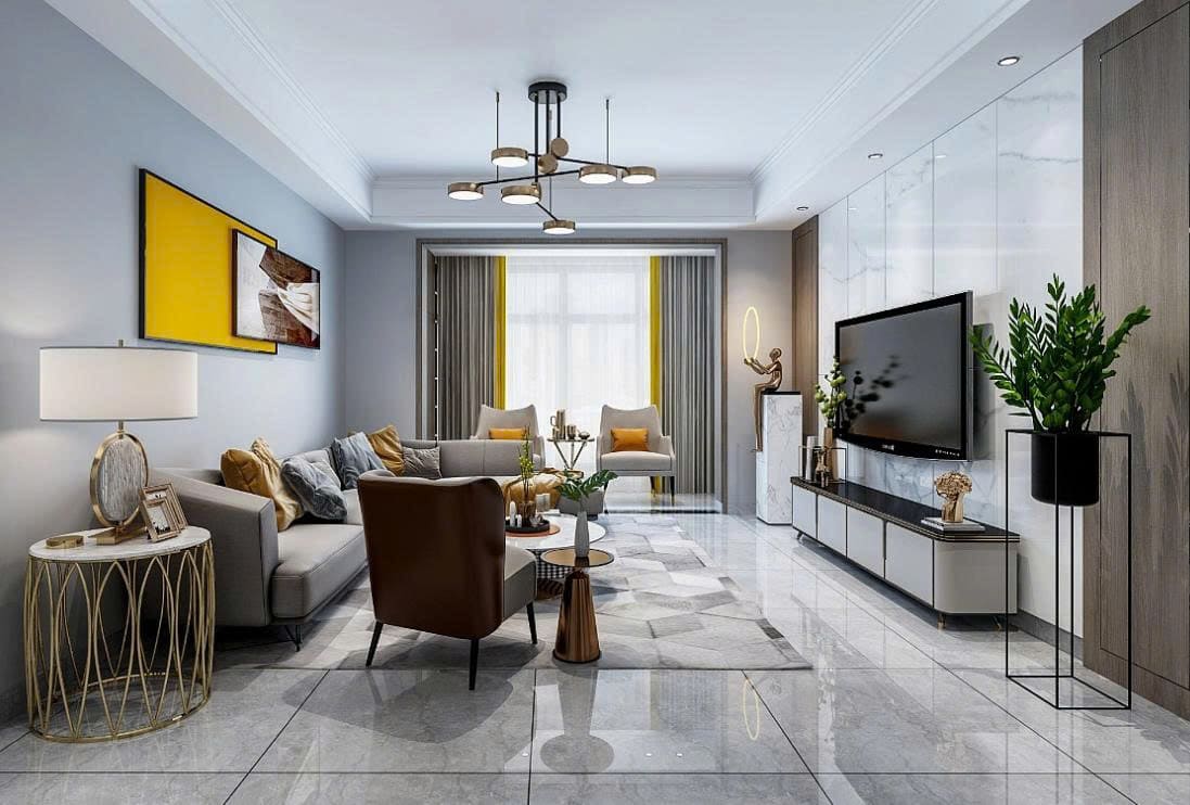 bố trí phòng khách chung cư