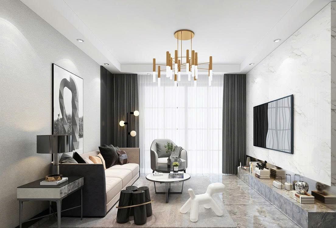 thiết kế nội thất phòng khách 