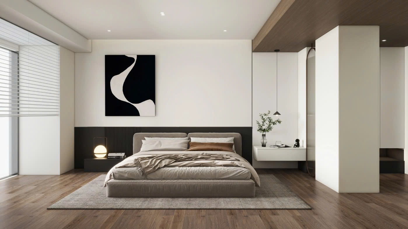 lót sàn gỗ phòng ngủ