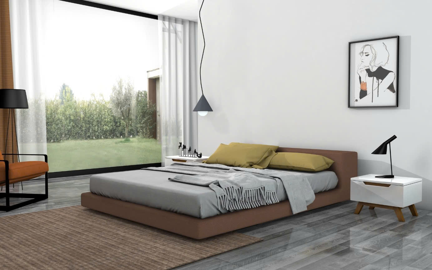 lót sàn gỗ phòng ngủ