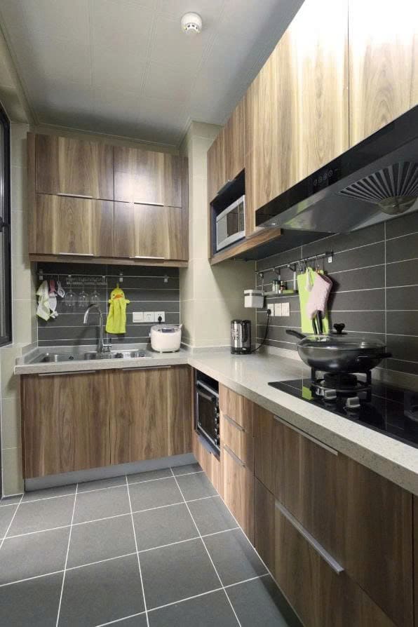 Tủ Bếp Melamine thiết kế nội thất đẹp nhà bếp