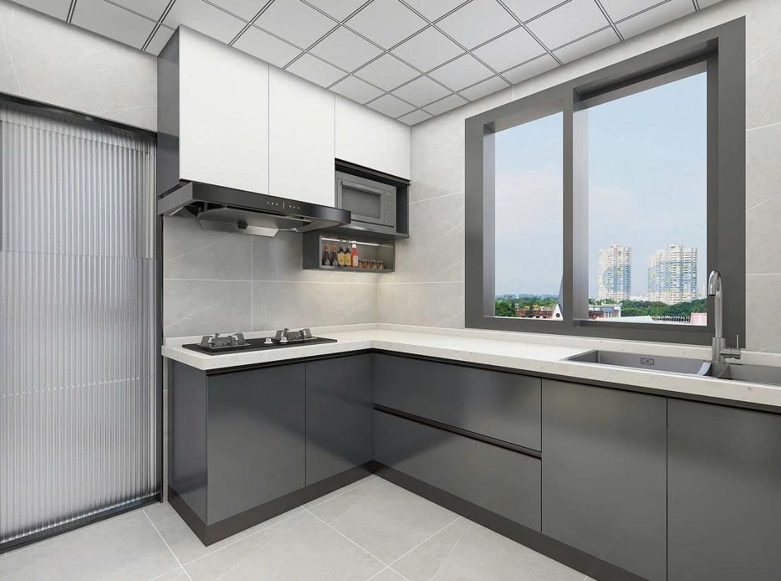 Tủ Bếp Melamine thiết kế nội thất nhà bếp