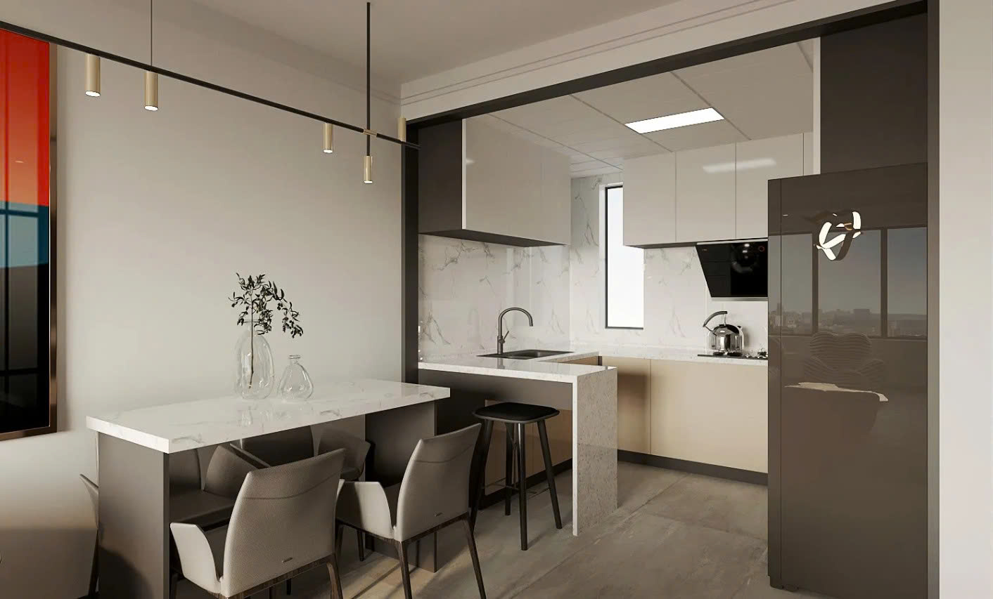 giải pháp giúp phòng bếp thông thoáng không gian bếp