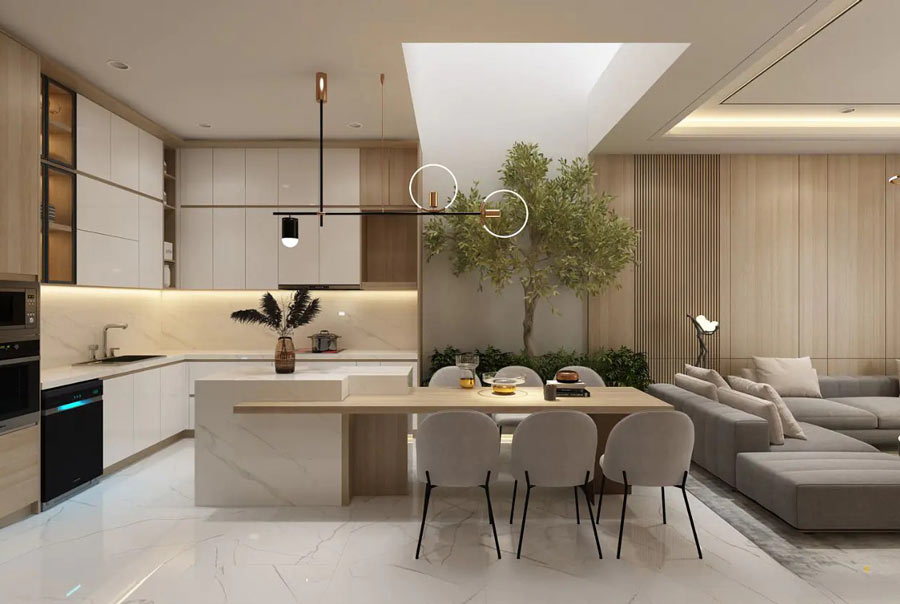 giải pháp giúp phòng bếp thông thoáng thiết kế phòng bếp