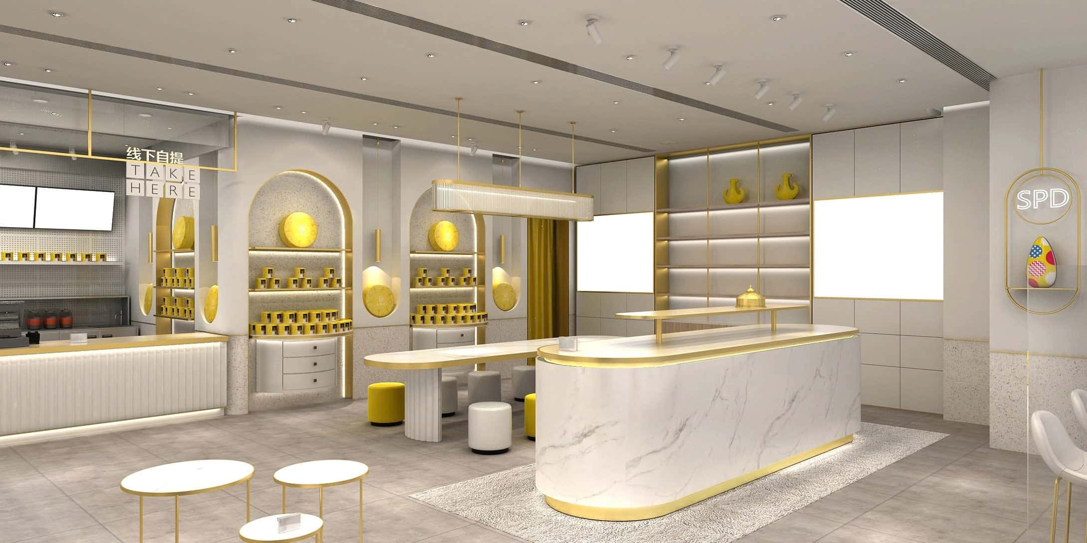 thiết kế showroom mỹ phẩm