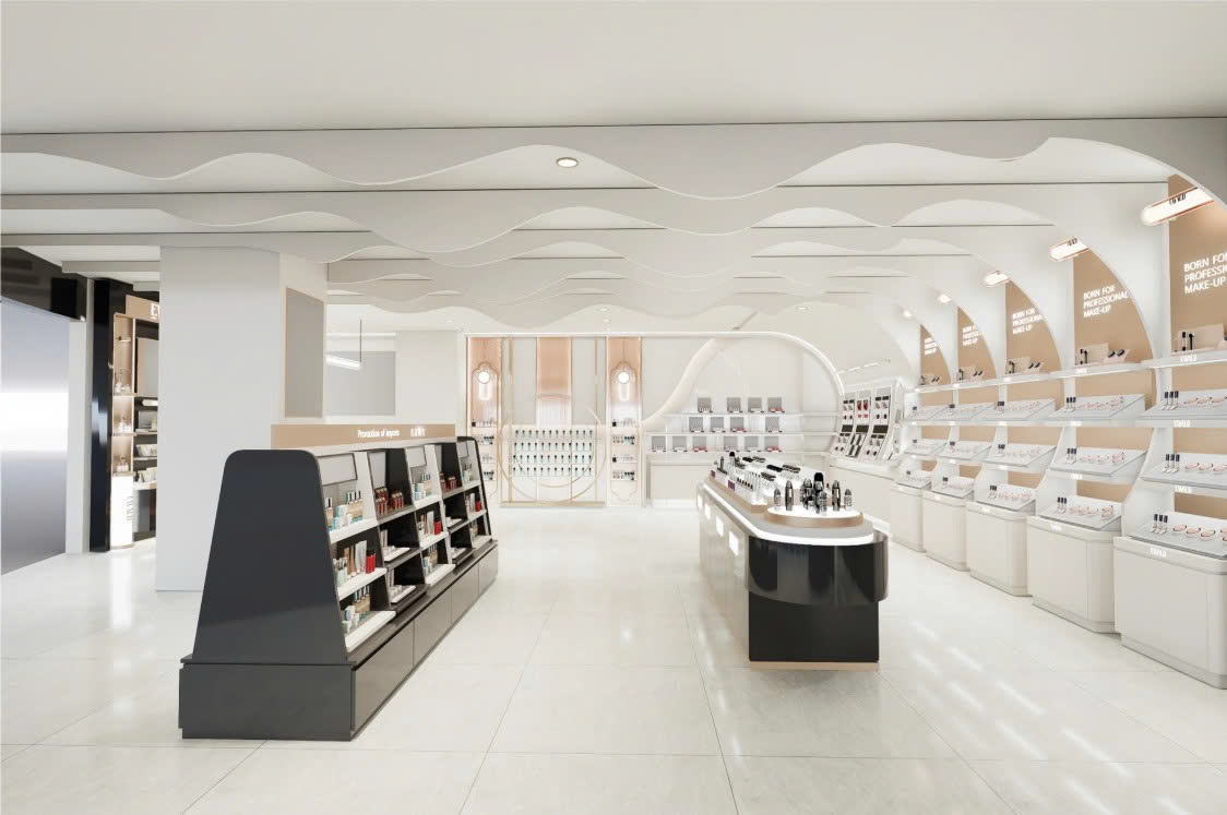 thiết kế showroom mỹ phẩm