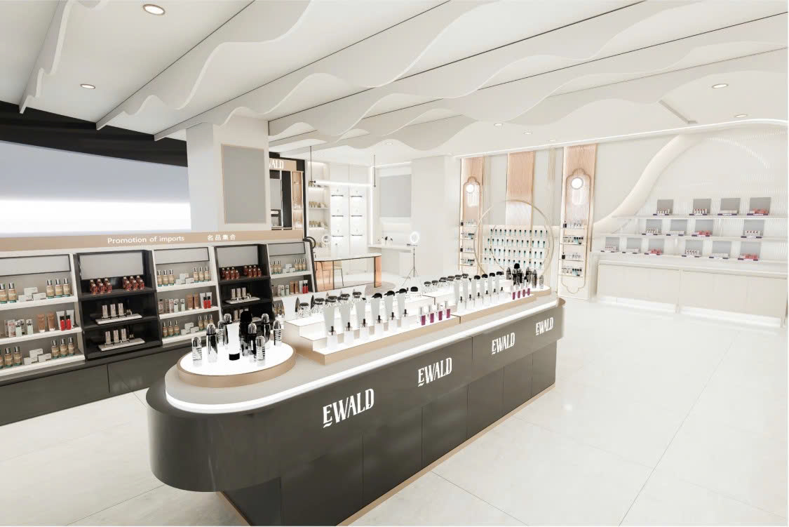 thiết kế showroom mỹ phẩm