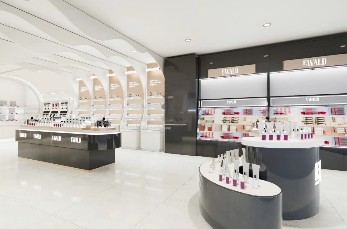 thiết kế showroom mỹ phẩm