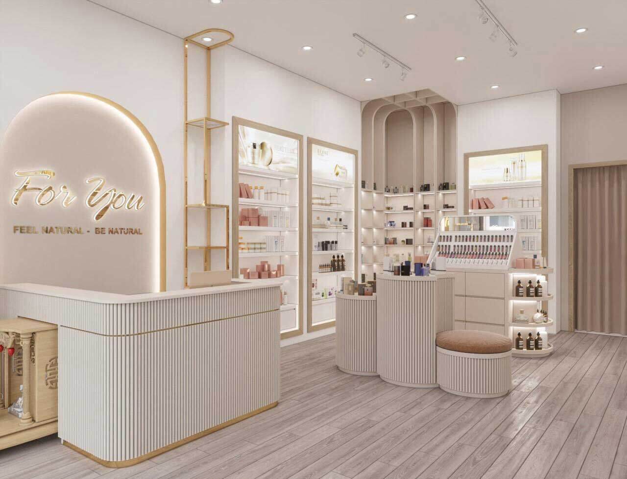 thiết kế showroom mỹ phẩm