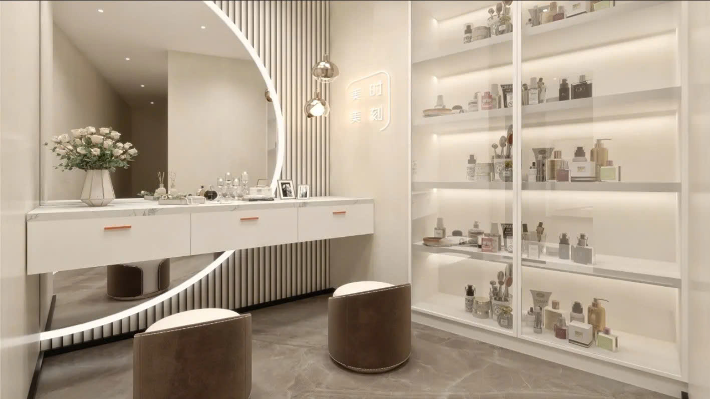 thiết kế showroom mỹ phẩm