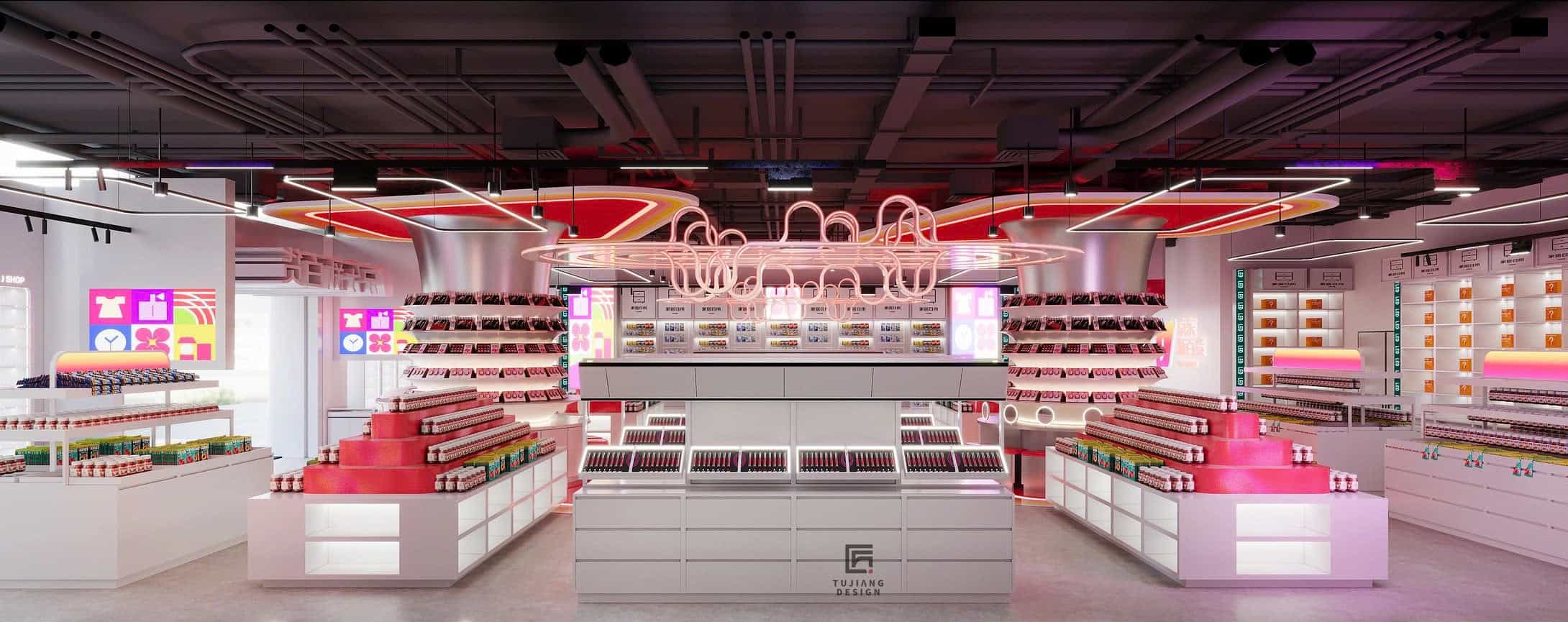 thiết kế showroom mỹ phẩm