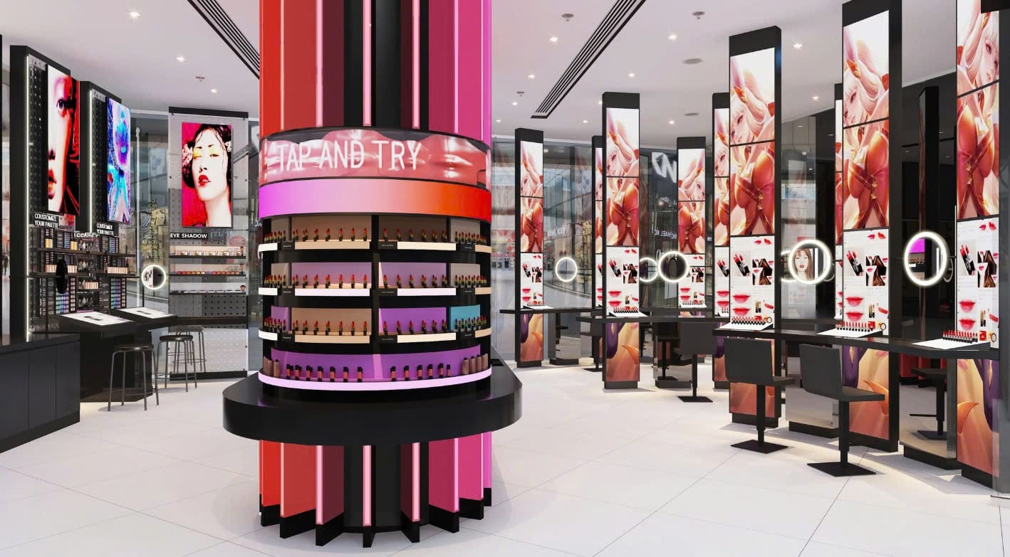 thiết kế showroom mỹ phẩm