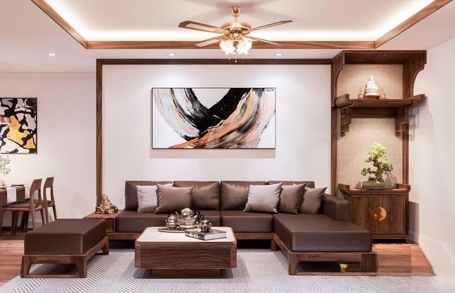 kinh nghiệm mua bàn ghế gỗ phòng khách  bàn ghế sofa gỗ phòng khách hiện đại