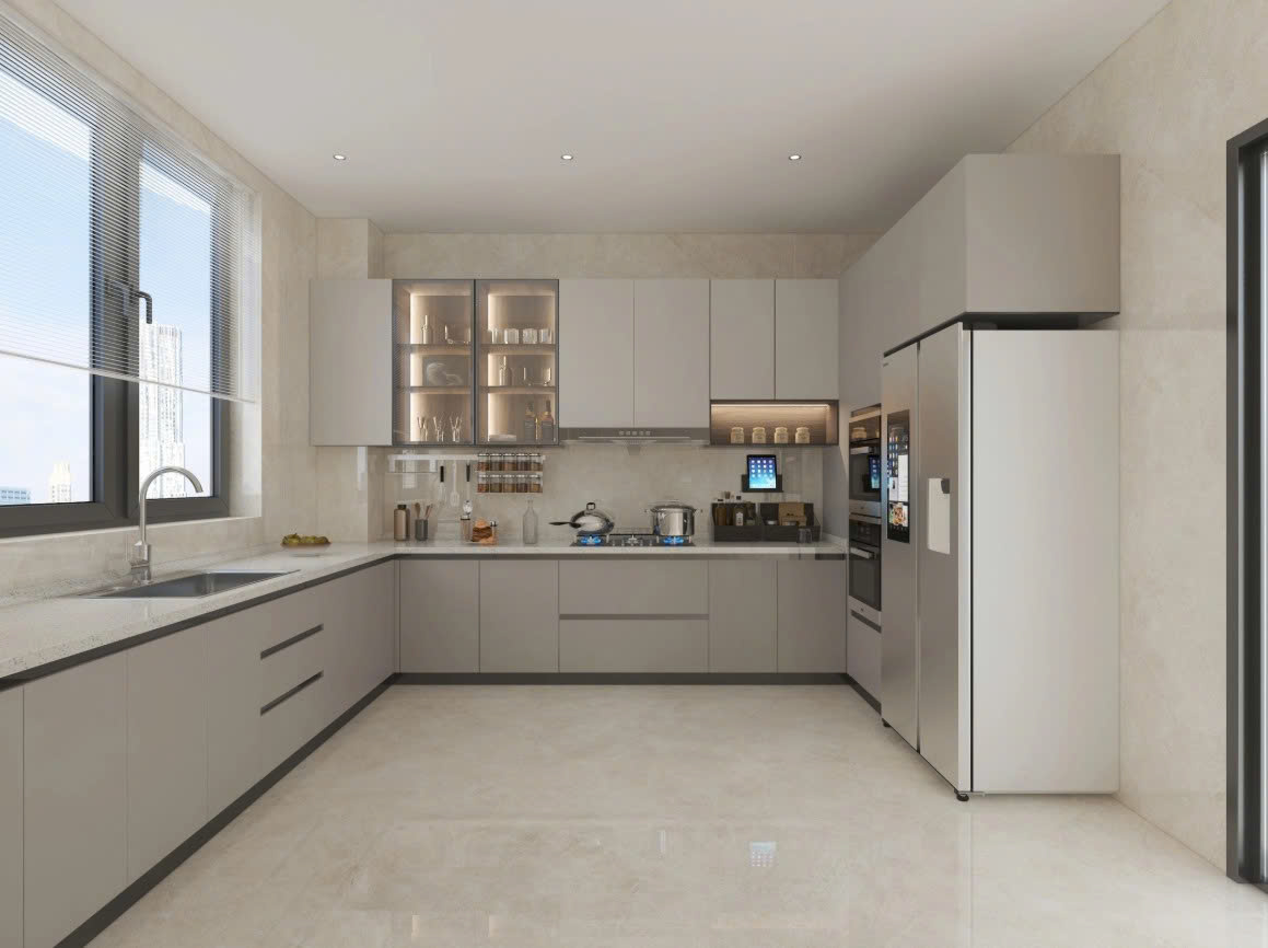 mẫu tủ bếp gỗ công nghiệp