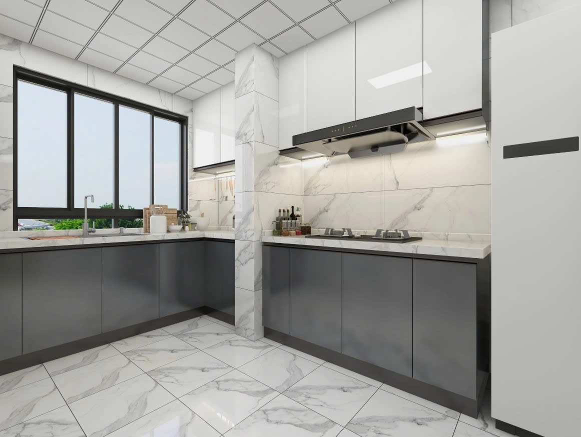 mẫu tủ bếp gỗ công nghiệp